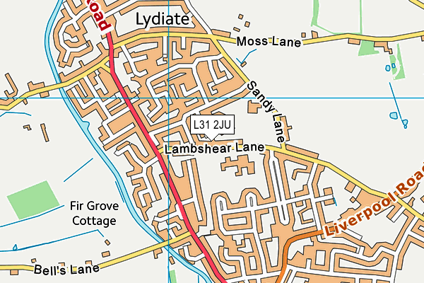 L31 2JU map - OS VectorMap District (Ordnance Survey)