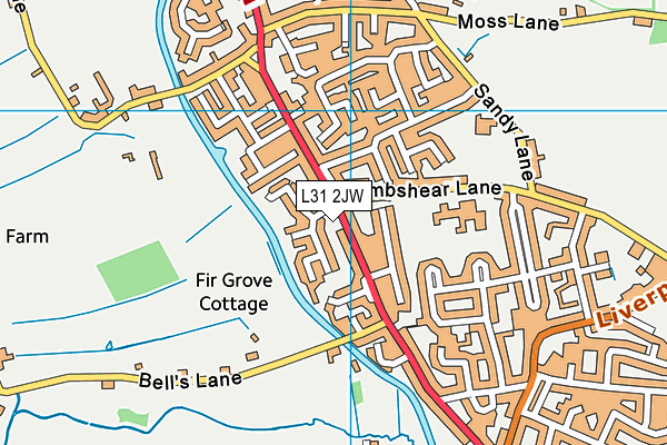 L31 2JW map - OS VectorMap District (Ordnance Survey)
