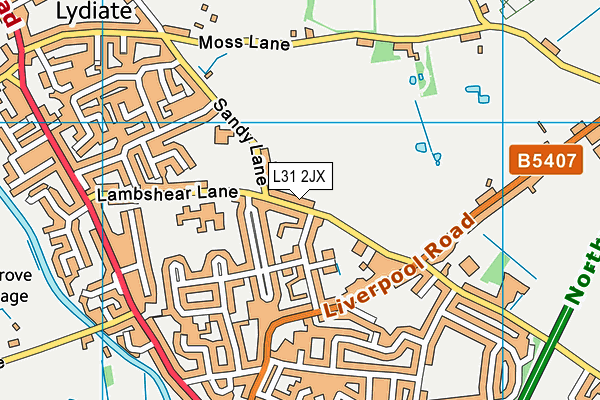 L31 2JX map - OS VectorMap District (Ordnance Survey)