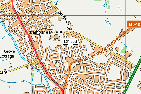 L31 2LG map - OS VectorMap District (Ordnance Survey)