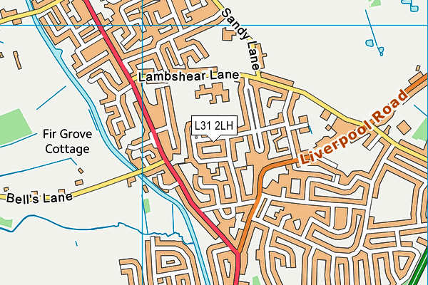 L31 2LH map - OS VectorMap District (Ordnance Survey)