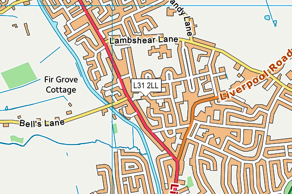 L31 2LL map - OS VectorMap District (Ordnance Survey)