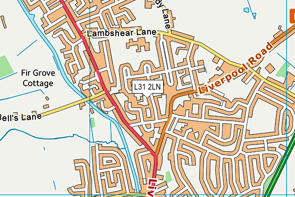 L31 2LN map - OS VectorMap District (Ordnance Survey)
