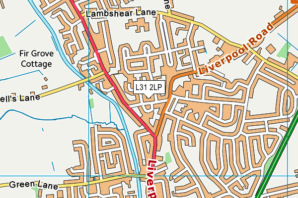 L31 2LP map - OS VectorMap District (Ordnance Survey)