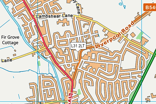 L31 2LT map - OS VectorMap District (Ordnance Survey)