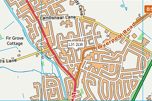 L31 2LW map - OS VectorMap District (Ordnance Survey)