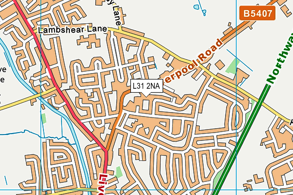 L31 2NA map - OS VectorMap District (Ordnance Survey)