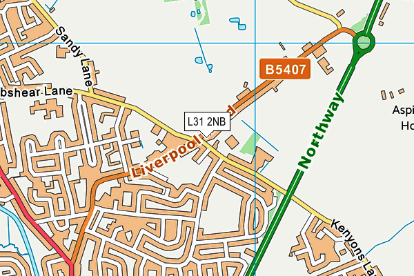 L31 2NB map - OS VectorMap District (Ordnance Survey)