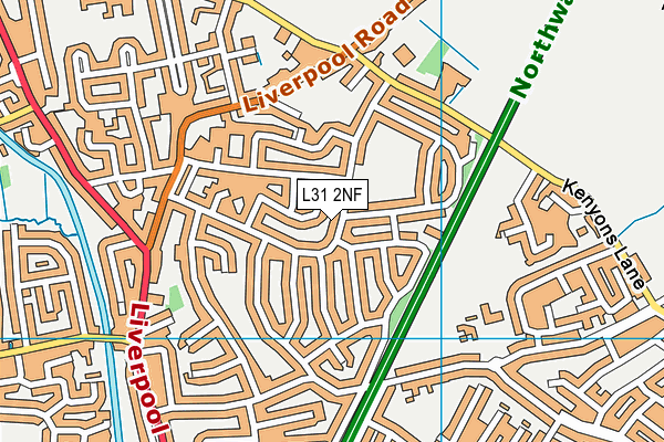 L31 2NF map - OS VectorMap District (Ordnance Survey)