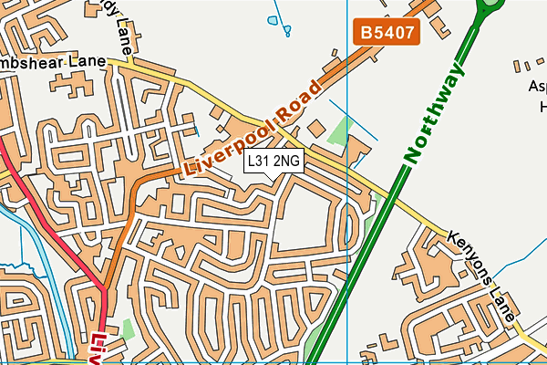 L31 2NG map - OS VectorMap District (Ordnance Survey)