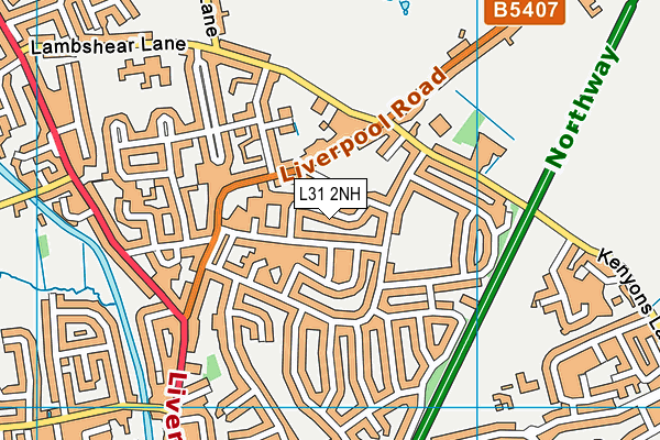 L31 2NH map - OS VectorMap District (Ordnance Survey)