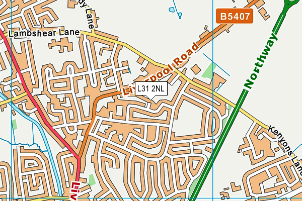 L31 2NL map - OS VectorMap District (Ordnance Survey)