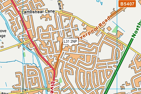 L31 2NP map - OS VectorMap District (Ordnance Survey)