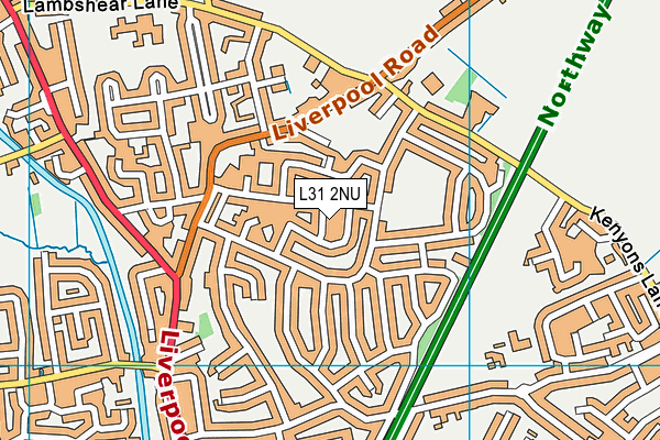L31 2NU map - OS VectorMap District (Ordnance Survey)