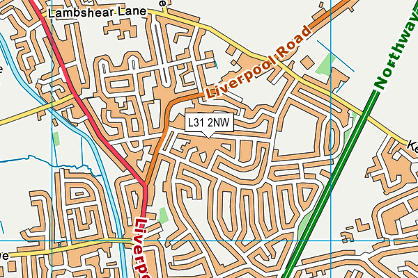 L31 2NW map - OS VectorMap District (Ordnance Survey)