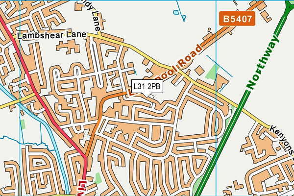 L31 2PB map - OS VectorMap District (Ordnance Survey)