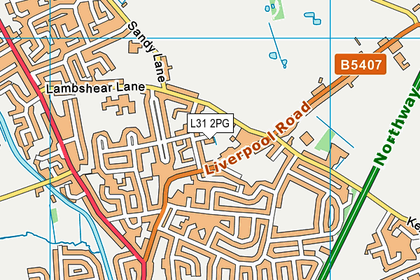 L31 2PG map - OS VectorMap District (Ordnance Survey)