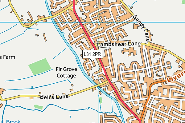 L31 2PR map - OS VectorMap District (Ordnance Survey)
