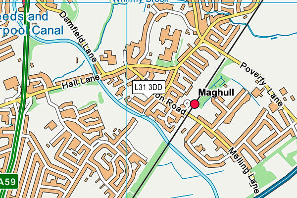 L31 3DD map - OS VectorMap District (Ordnance Survey)