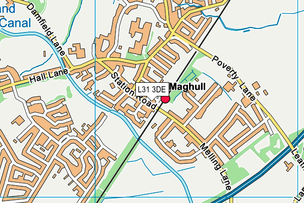 L31 3DE map - OS VectorMap District (Ordnance Survey)