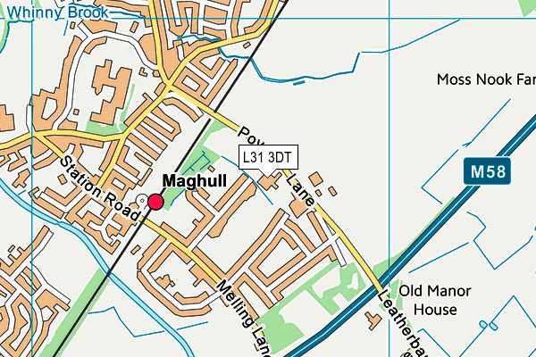 Summerhill Primary School map (L31 3DT) - OS VectorMap District (Ordnance Survey)