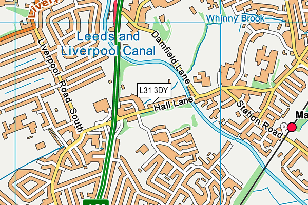 L31 3DY map - OS VectorMap District (Ordnance Survey)