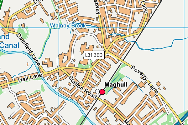 L31 3ED map - OS VectorMap District (Ordnance Survey)