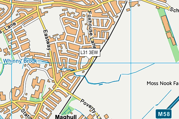 L31 3EW map - OS VectorMap District (Ordnance Survey)