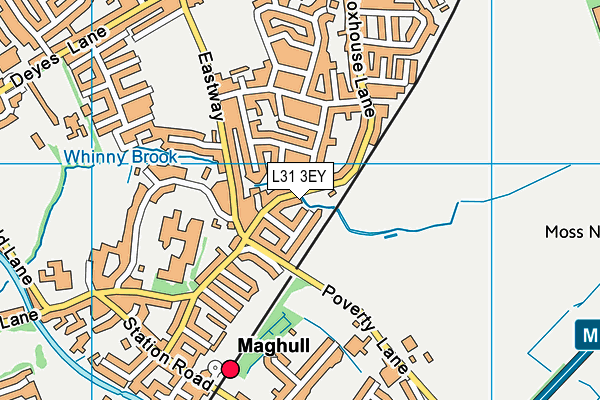 L31 3EY map - OS VectorMap District (Ordnance Survey)