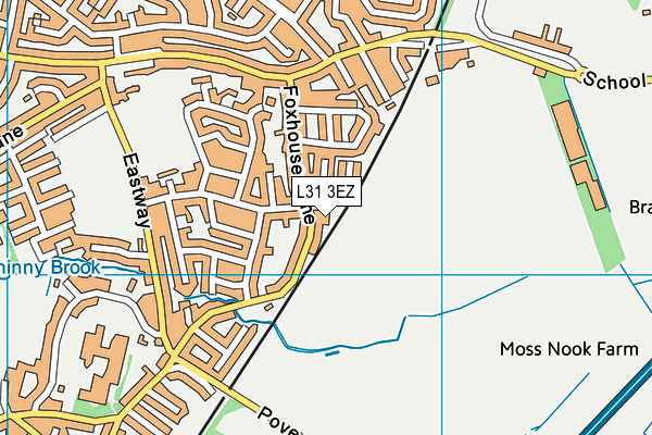 L31 3EZ map - OS VectorMap District (Ordnance Survey)