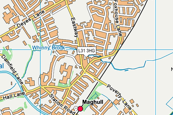 L31 3HG map - OS VectorMap District (Ordnance Survey)