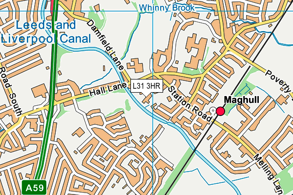 L31 3HR map - OS VectorMap District (Ordnance Survey)