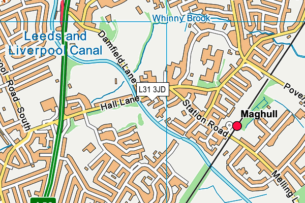 L31 3JD map - OS VectorMap District (Ordnance Survey)