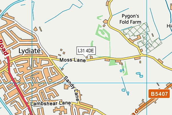 L31 4DE map - OS VectorMap District (Ordnance Survey)