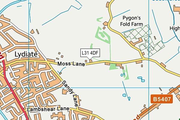 L31 4DF map - OS VectorMap District (Ordnance Survey)