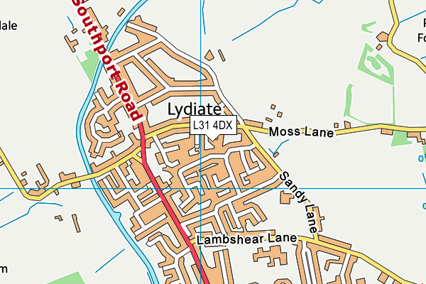 L31 4DX map - OS VectorMap District (Ordnance Survey)
