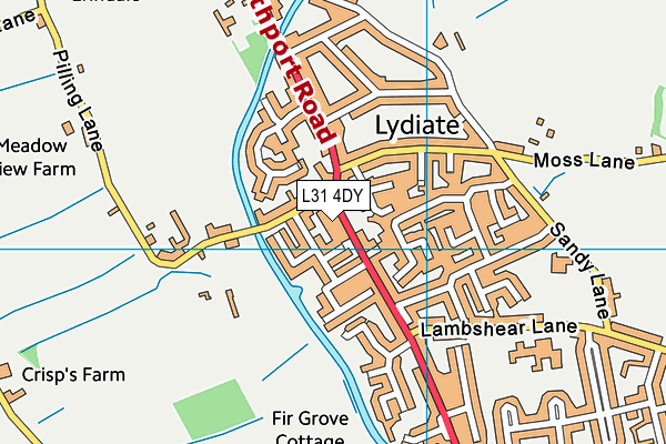 L31 4DY map - OS VectorMap District (Ordnance Survey)