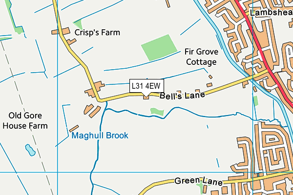 L31 4EW map - OS VectorMap District (Ordnance Survey)