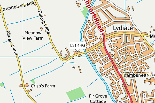 L31 4HG map - OS VectorMap District (Ordnance Survey)