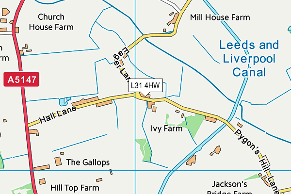 L31 4HW map - OS VectorMap District (Ordnance Survey)