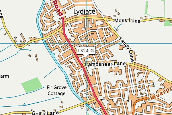 L31 4JG map - OS VectorMap District (Ordnance Survey)