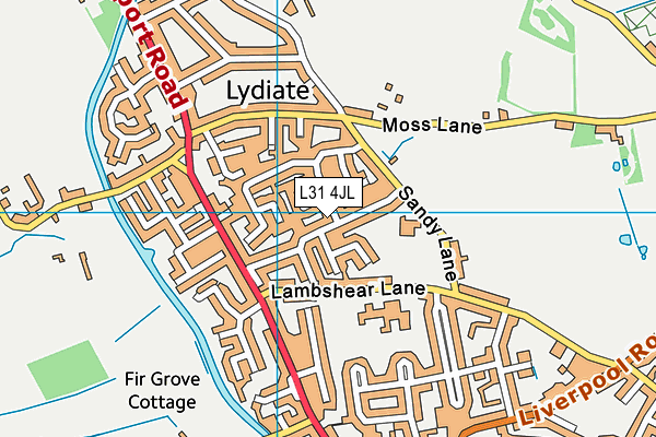L31 4JL map - OS VectorMap District (Ordnance Survey)