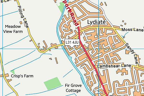 L31 4JU map - OS VectorMap District (Ordnance Survey)