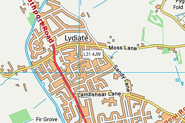 L31 4JW map - OS VectorMap District (Ordnance Survey)
