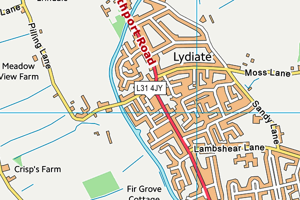 L31 4JY map - OS VectorMap District (Ordnance Survey)