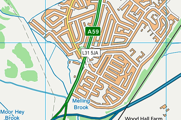 L31 5JA map - OS VectorMap District (Ordnance Survey)