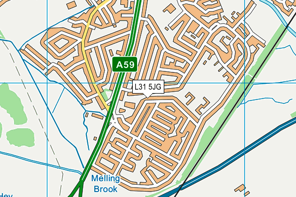 L31 5JG map - OS VectorMap District (Ordnance Survey)