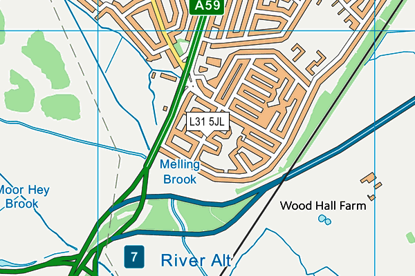 L31 5JL map - OS VectorMap District (Ordnance Survey)