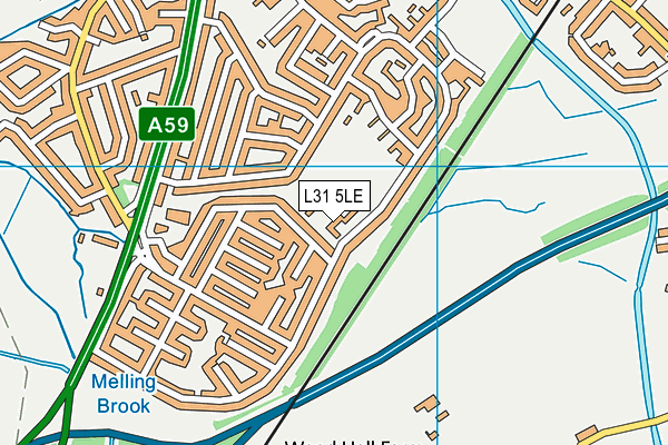 Hudson Primary School map (L31 5LE) - OS VectorMap District (Ordnance Survey)