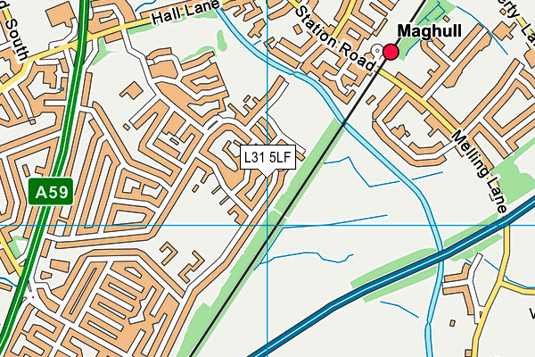L31 5LF map - OS VectorMap District (Ordnance Survey)